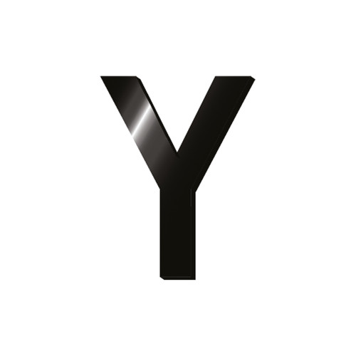ADHESIVE METAL LETTER - MY INITIAL - Y