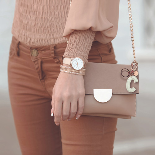 KEY RING - MY INITIAL - WHITE - C