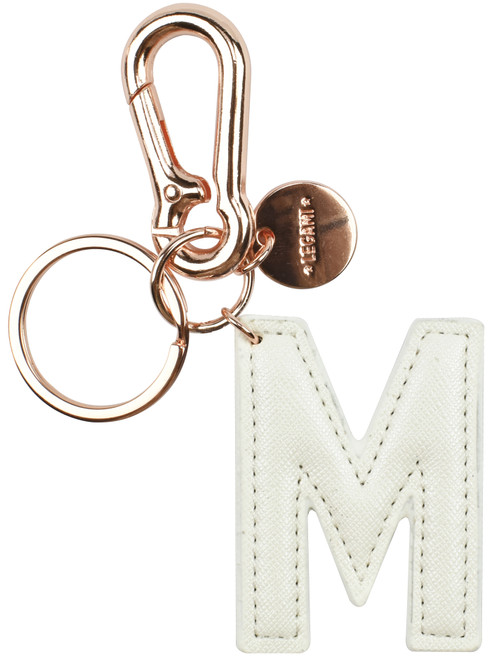 MY INITIAL  - KEY RING - M - WHITE - Pack of 1