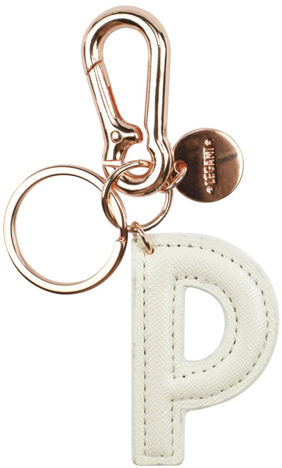 MY INITIAL  - KEY RING - P - WHITE - Pack of 1