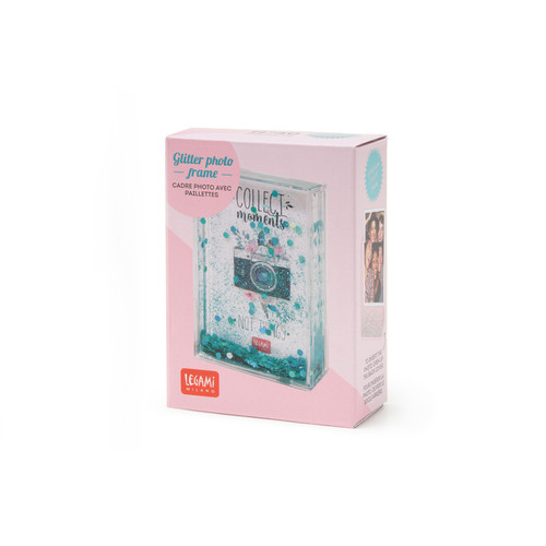 GLITTER PHOTO FRAME - AQUA - CAMERA