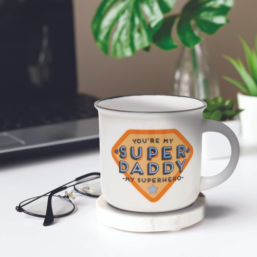 NEW BONE CHINA PORCELAIN MUG - CUP-PUCCINO - SUPER DADDY