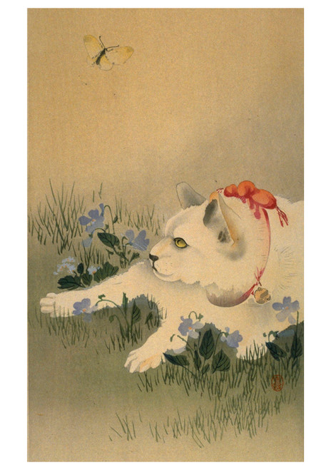 Ohara Shoson: Cat Notecard