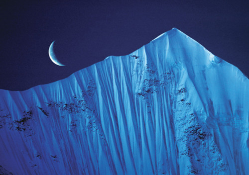 Crescent Moon Over Mt. Lingtrin, Tibet Notecard - Pack of 6