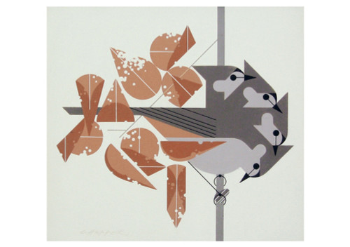 Charley Harper: Titmouse Tidbit Notecard