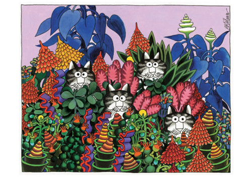 B Kliban: Jungle Cats Notecard