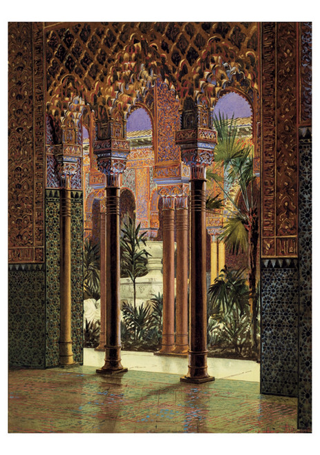 Alhambra Court in the Crystal Palace Notecard - Pack of 6