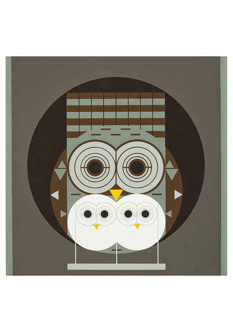 Charley Harper: Family Owlbum Notecard