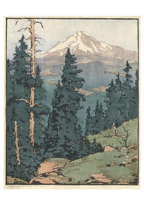 Norma Bassett Hall: Mt. Hood, Oregon Notecard