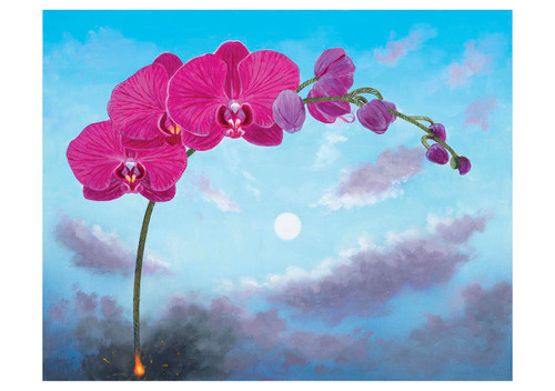 L. C. Armstrong: Flowers on a Fuse Phalaenopsis Notecard