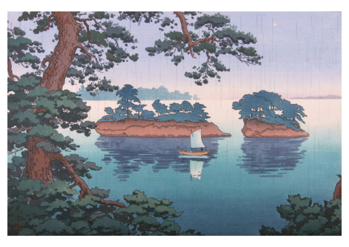 Spring Rain at Matsushima Postcard - Pack of 6
