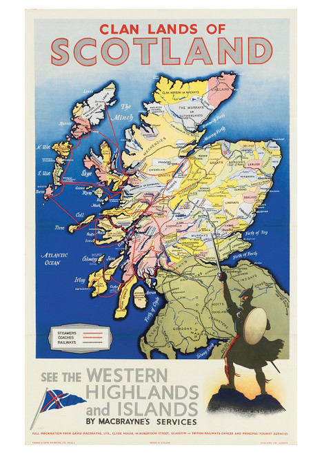 Clan Lands of Scotland Postcard - Pack of 6