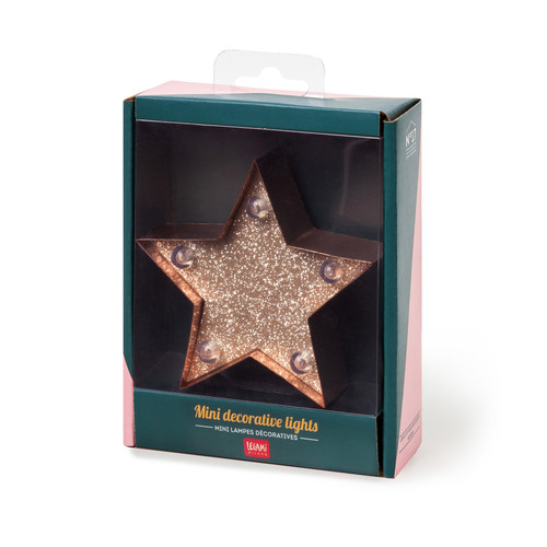 MINI DECORATIVE LIGHT - GOLD ROSE - STAR