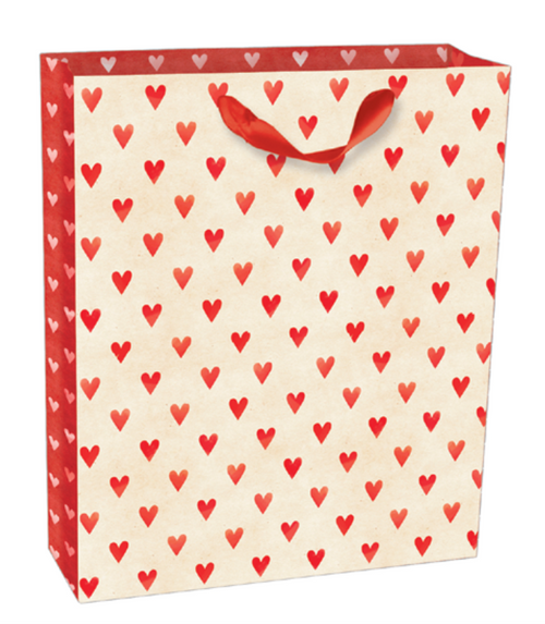 GIFT BAG - LARGE - HEARTS - PACK OF 3