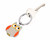 TROIKA "ROSY" OWL CHARM KEYRING - GREY