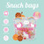 SET OF 3 REUSABLE SNACK BAGS - SNACK BAGS - UNICORN