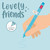 Lovely Friends - Gel Pen - Llama - Display of 15
