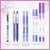 COLOR CODED JOURNAL KIT 9PCS, PENCIL CASE (PURPLE & BLUE)
