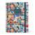 LINED SPIRAL-BOUND NOTEBOOK - SPIRAL NOTEBOOK - LARGE - TRAVEL STICKERS
