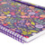 LINED SPIRAL- BOUND NOTEPAD - SPIRAL NOTEBOOK - MAXI - FLOWERS