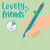 GEL PEN WITH ANIMAL DECORATION - LOVELY FRIENDS - DINO