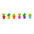SET OF 6 DRINK MARKERS - FIESTA! - MULTICOLOR - CACTUS
