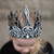 Medieval Crown, Silver/Black