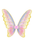 Glitter Rainbow Wings, Gold