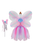 Butterfly Dress with Wings & Wand, Pink, SIZE US 5-6