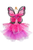 Fairy Blooms Deluxe Dress with Wings, Hot Pink/Lilac, SIZE US 3-4