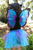 Midnight Butterfly Skirt with Wings & Headband, Blue, SIZE US 4-6