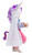 Toddler Unicorn Cape, White, SIZE US 2-3T