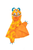 Giggle the Monster Cape, Orange/Yellow, SIZE US 4-6