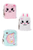 Mini Furry Friends Keychain Journal Bunny/Cat/Unicorn, 3 styles assorted