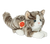 Hermann Teddy Cat lying grey 20 cm