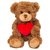 Hermann Teddy Teddy with heart brown 20 cm