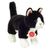 Hermann Teddy Cat standing black/white 20 cm