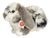 Hermann Teddy Lop-eared rabbit  grey-white 23 cm