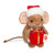 Hermann Teddy Christmas Mouse with present 11 cm