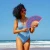 Hand fan 'Its fucking hot" pink and blue