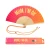 Handfan "Mum, I'm ok" pink and orange gradient
