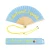 Handfan "I dont sweat I sparkle" blue - glows in the dark