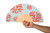 Hand fan "corals"