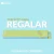 Hand fan lime and blue stripes