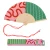 Hand fan waves and stripes