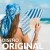Hand fan symmetrical blue