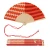 Hand fan symmetrical red