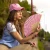 Hand fan - pink printed