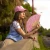 Hand fan - pink printed