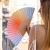 Hand fan blue and orange gradient